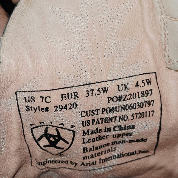 Ariat Pink Brown Women Heritage Stockman Distressed Western Boots 29420 Sz 7C - Picture 8 of 10